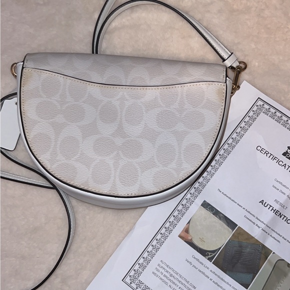 Coach Cream Ellen Crossbody Bag with Gold-Tone Hardware w/COA - Picture 5 of 17